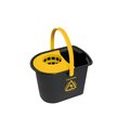 Araven MOP BUCKET RECT 15.8QT BLACK 42865